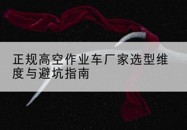 蚌山高空作业车厂家-正规选型维度与避坑指南